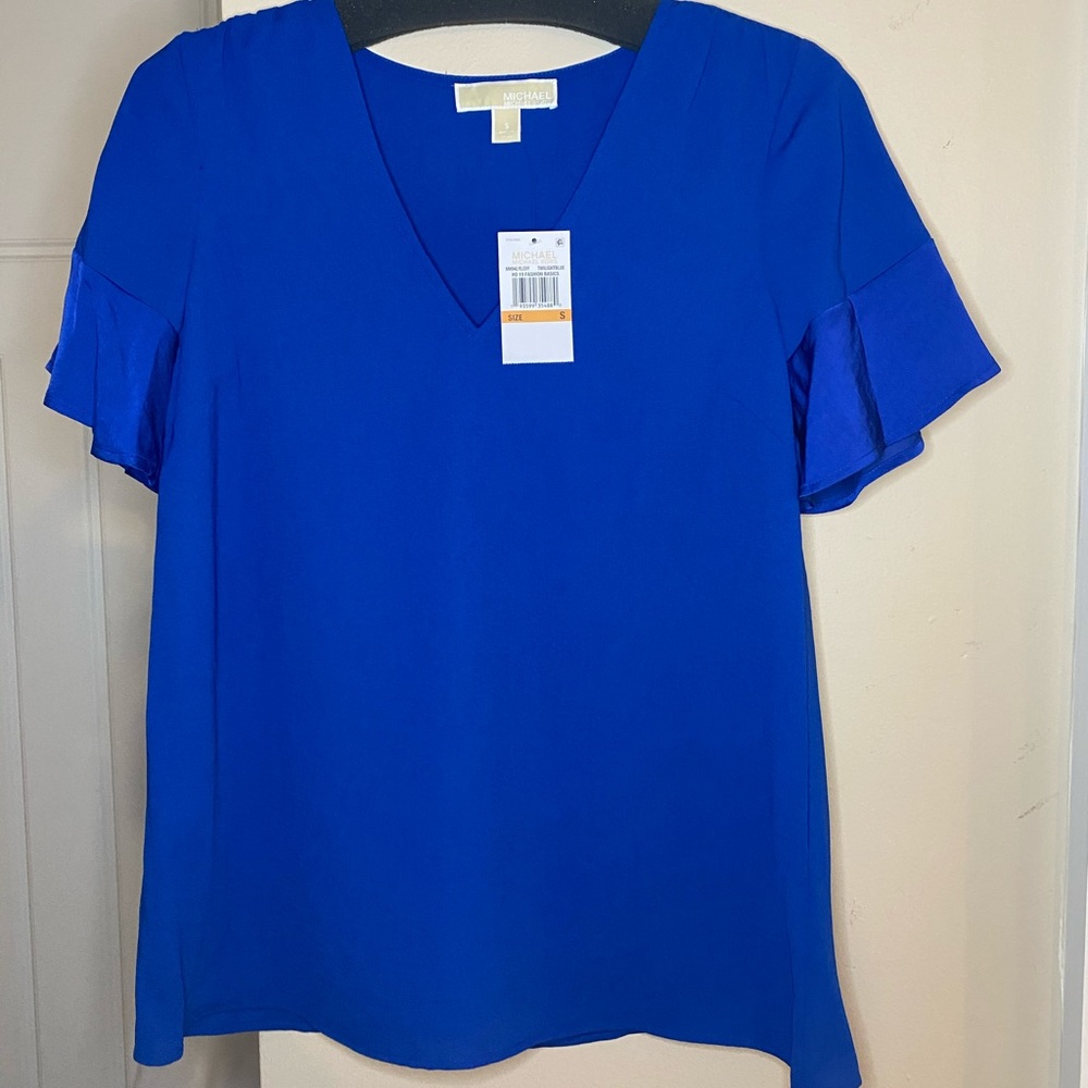 Michael Kors twilight blue blouse